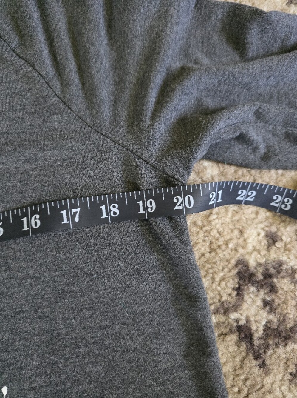 LC Lauren Conrad Charcoal and White 'Love Me Anyways' 3/4 Sleeve Tee - Picture 5 of 6